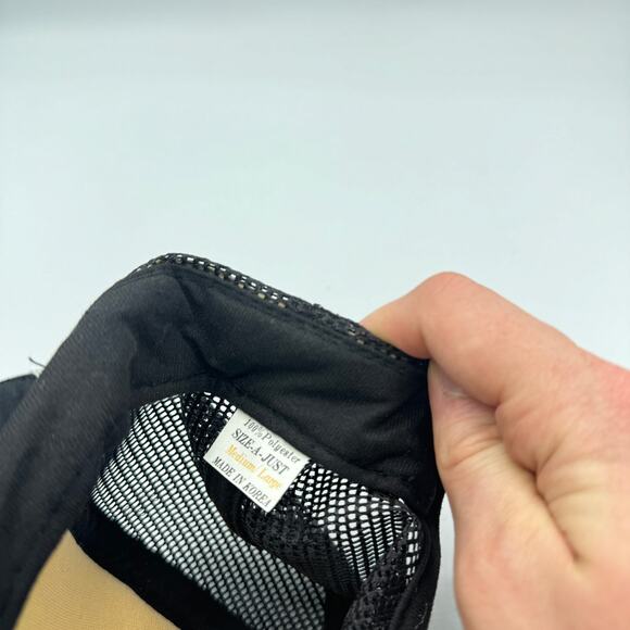 Vintage Miller Davis Company Hat Black Mesh Trucker Snapback 90s - Picture 4 of 4